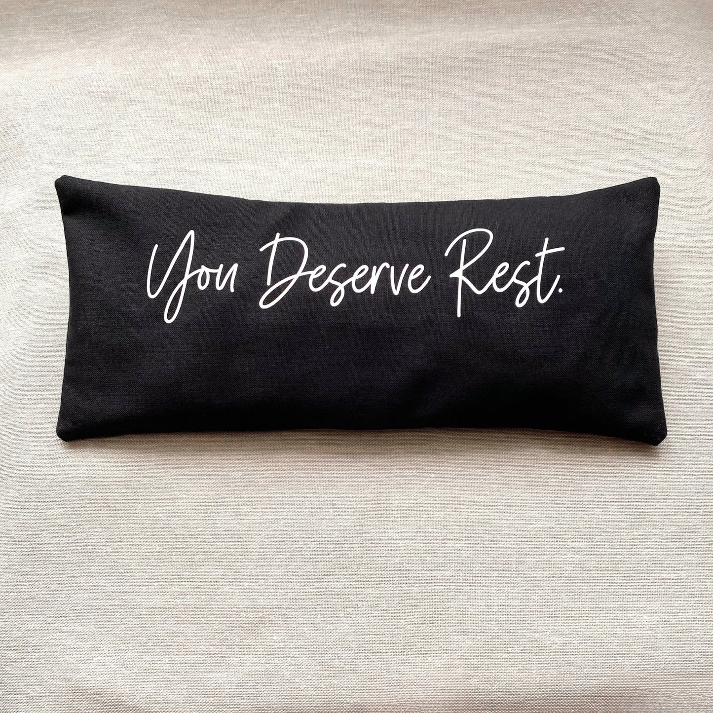 Affirmation Eye Pillow for Rest & Gentle Unwinding | Organic Lavender & Flax Seed | Handmade Self-Care Tool