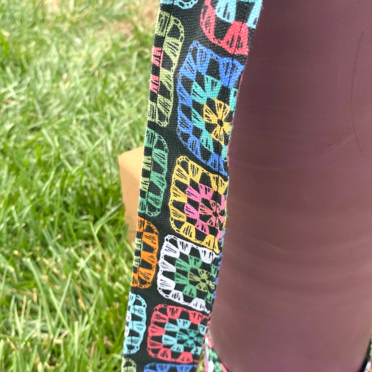 Adjustable 2-in-1 Yoga Mat Carrying Strap - Patchwork Multi