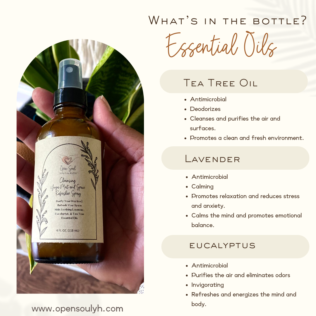 Organic Yoga Mat Cleaning Spray | Non-Toxic Room & Home Freshener